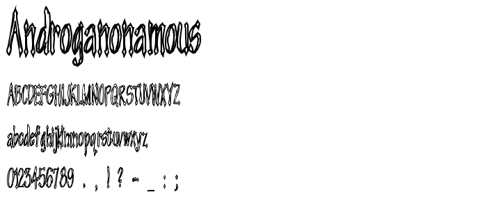 Androganonamous font