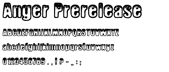 Anger Prerelease font