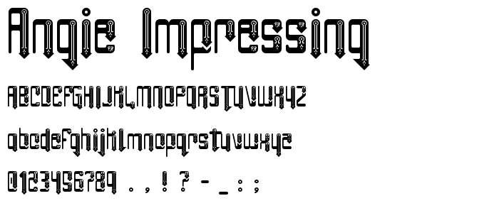 Angie Impressing font