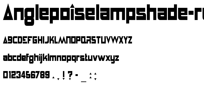 AnglepoiseLampshade Regular font