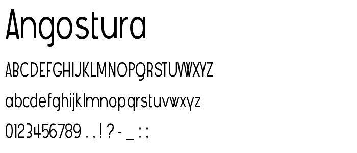 Angostura font