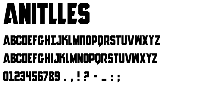 Anitlles font