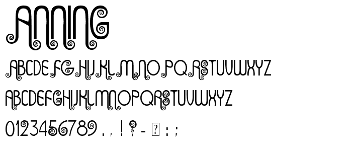 Anning font