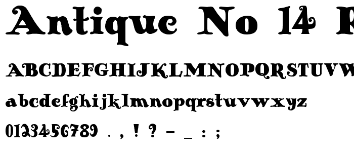 Antique No 14 Regular font