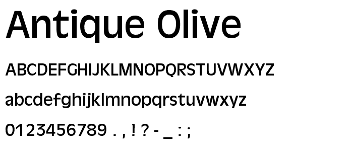 Antique-Olive font