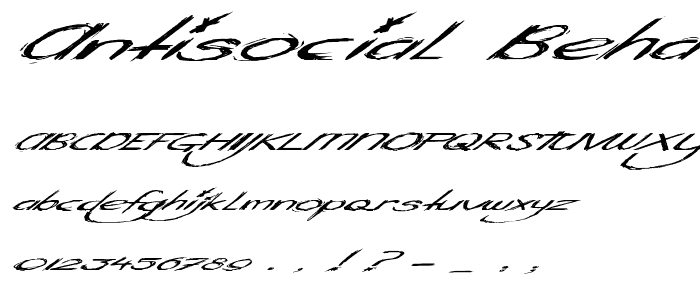 Antisocial Behaviour font