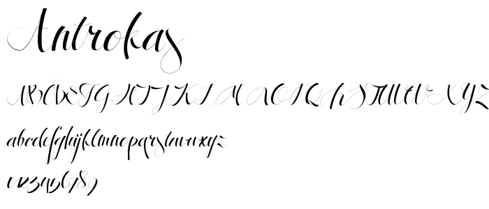 Antrokas font