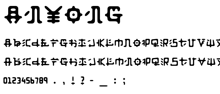 Anyong font