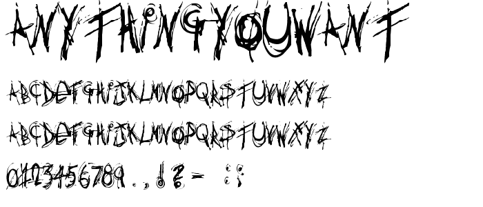 Anythingyouwant font