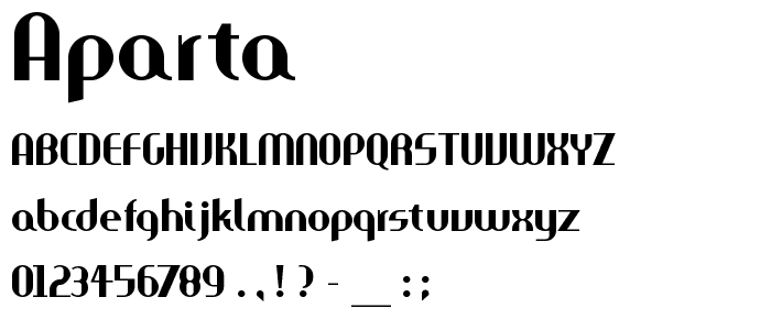 Aparta font