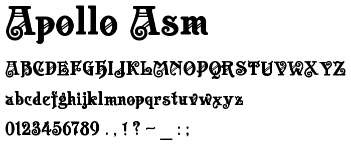 Apollo ASM font