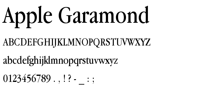 Apple Garamond font