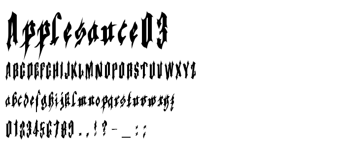 Applesauce03 font