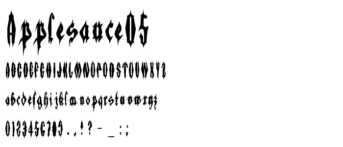 Applesauce05 font