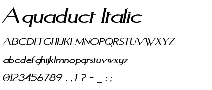 Aquaduct Italic font