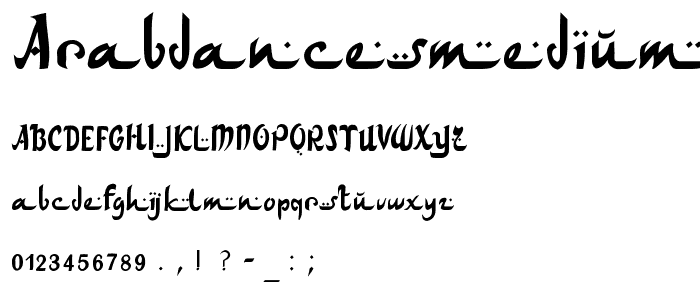 ArabDancesMediumItalic font