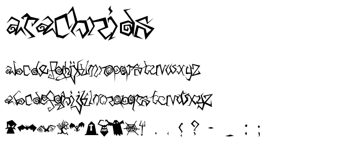 Arachnids font