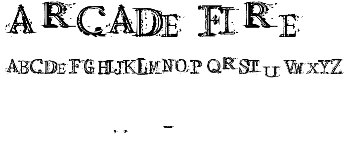 Arcade Fire font