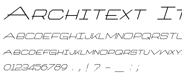 Architext Italic font