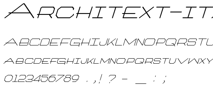 Architext Itali font