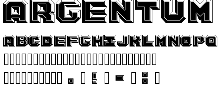 Argentum Black font