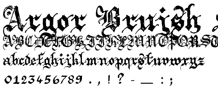 Argor Brujsh Scaqh font