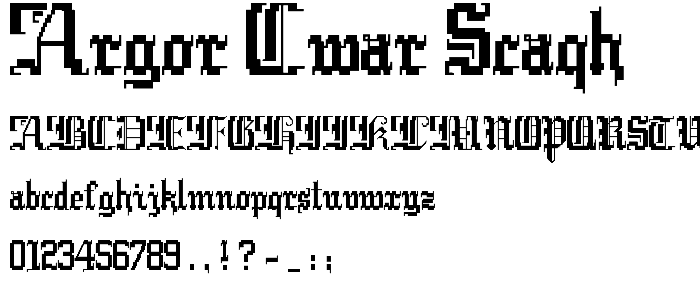 Argor Cwar Scaqh font