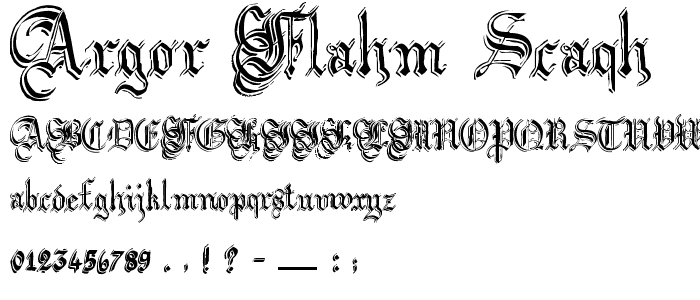 Argor Flahm Scaqh font