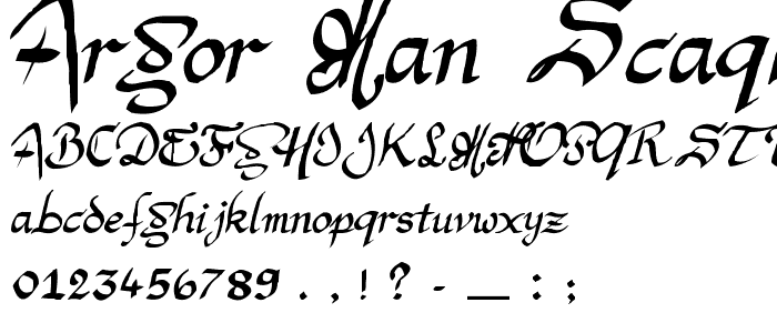 Argor Man Scaqh font