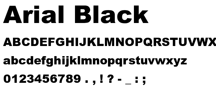 Arial Black font