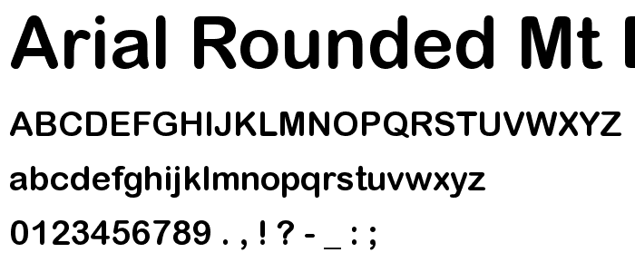 Arial Rounded MT Bold font