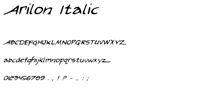 Arilon Italic font