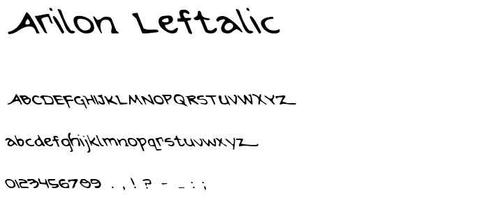 Arilon Leftalic font