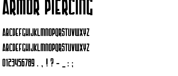 Armor Piercing font