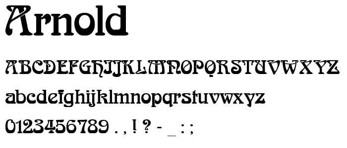 Arnold font