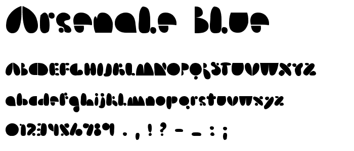 Arsenale Blue font