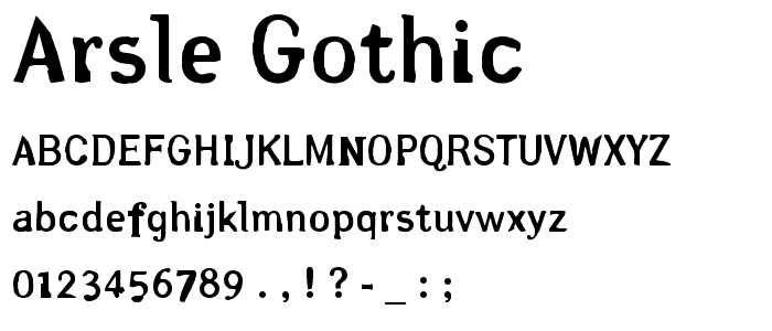 Arsle Gothic font