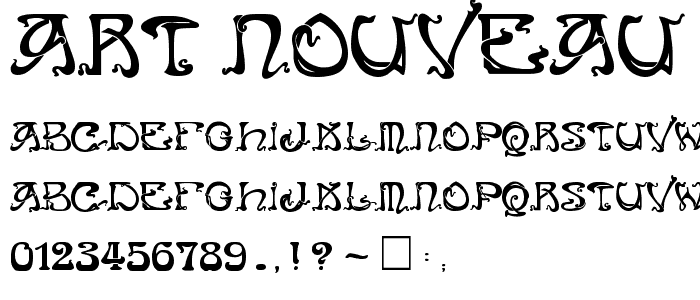 Art Nouveau Caps font