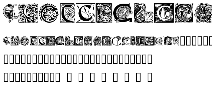 Art Nouveau Initials C font