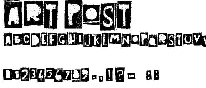 Art Post font