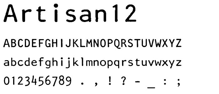 Artisan12 font