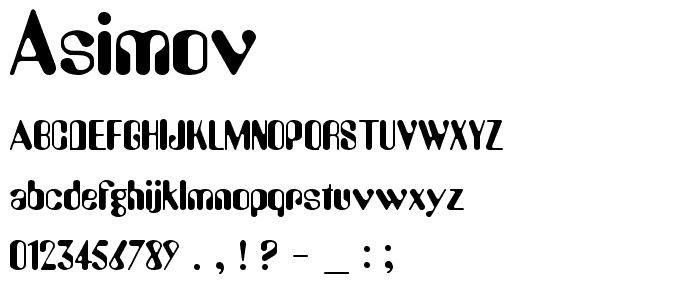 Asimov font