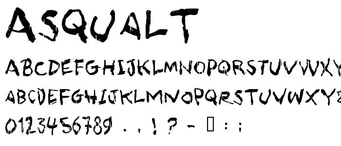 Asqualt font