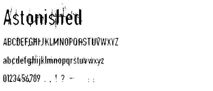 Astonished font