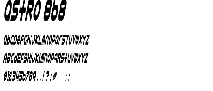 Astro 868 font