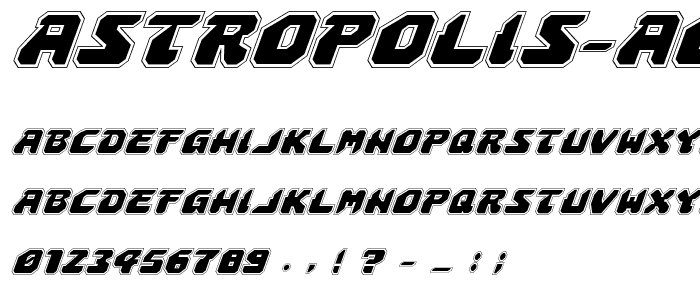 Astropolis Academy Italic font