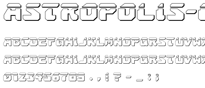 Astropolis Laser 3D font