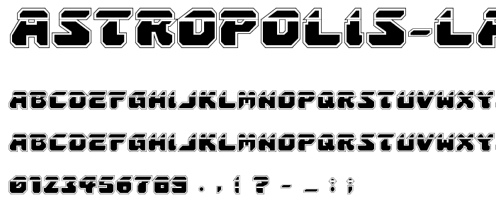 Astropolis Laser Academy font