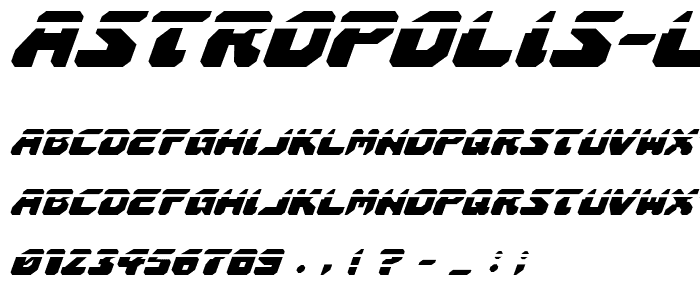 Astropolis Laser Italic font