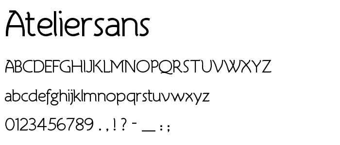 AtelierSans font